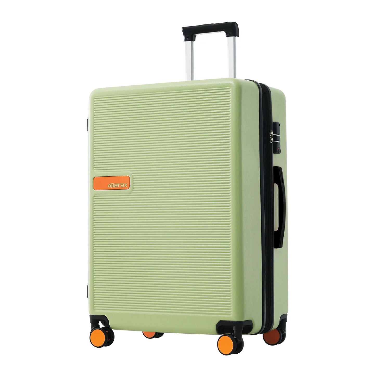 Contrast Color Hardshell Luggage 24inch Expandable Spinner Suitcase with TSA Lock Lightweight Green + ABS eprolo