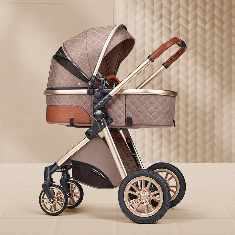 High landscape baby stroller that can sit or lie down lightweight folding two-way shock-absorbing newborn baby stroller eprolo