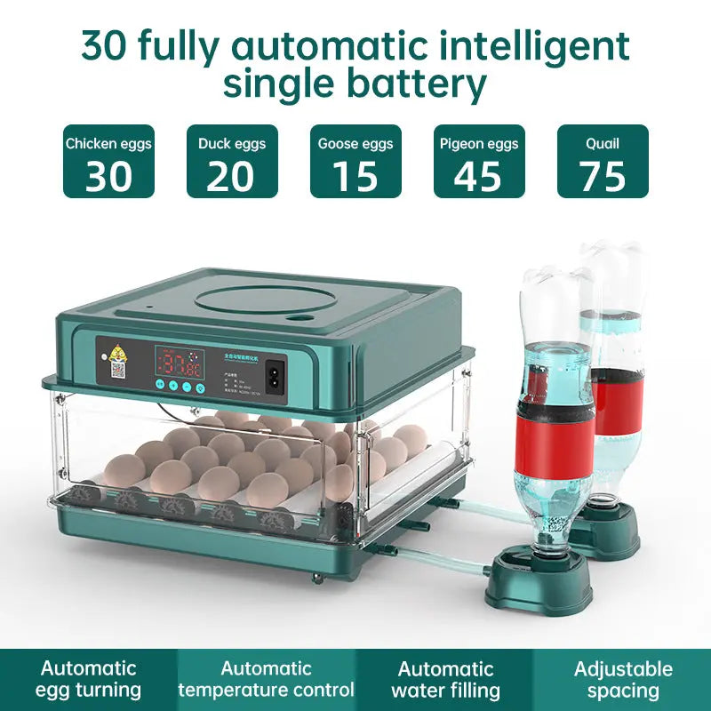 9 - 48 Egg Incubator: Automatic Egg - Turning & Humidity Monitoring. Duck Incubator with Auto - Water Ionic Waterbed eprolo