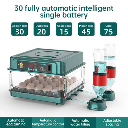 9 - 48 Egg Incubator: Automatic Egg - Turning & Humidity Monitoring. Duck Incubator with Auto - Water Ionic Waterbed eprolo