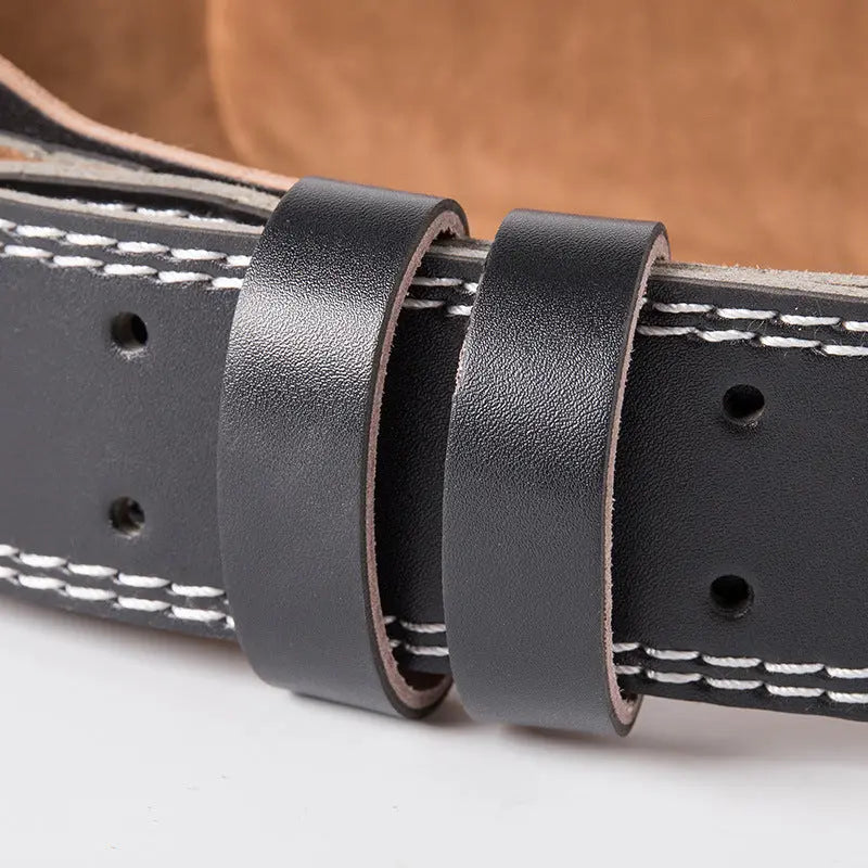 Belt protection fitness men's and women's deep squat hard pull weightlifting belt PU leather eprolo