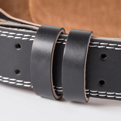 Belt protection fitness men's and women's deep squat hard pull weightlifting belt PU leather eprolo