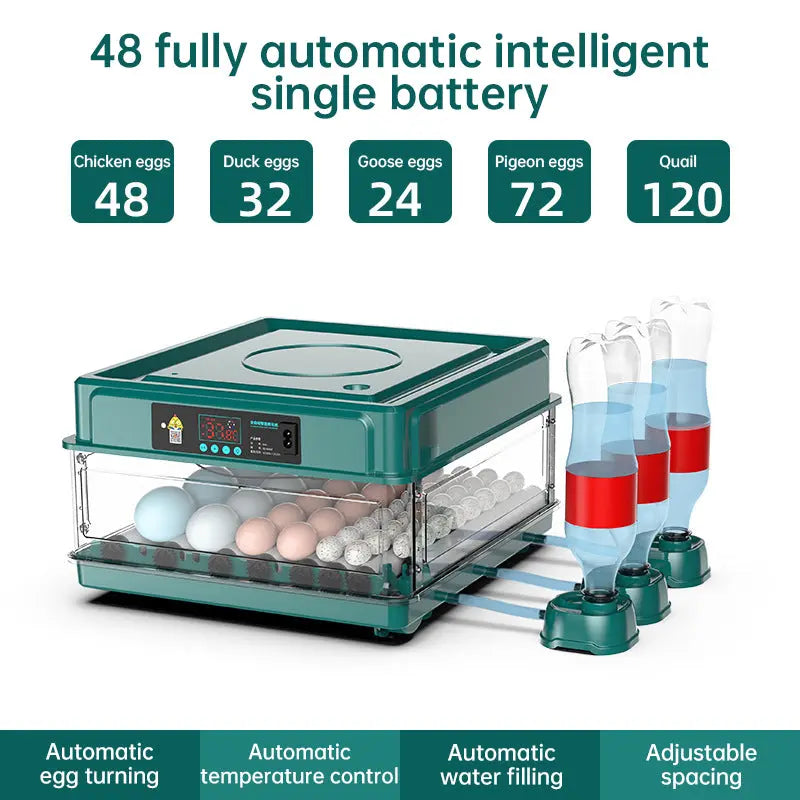 9 - 48 Egg Incubator: Automatic Egg - Turning & Humidity Monitoring. Duck Incubator with Auto - Water Ionic Waterbed eprolo