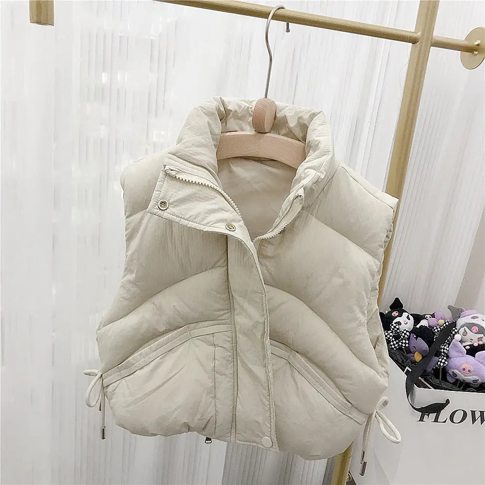 Children's standing collar cotton jacket vest winter loose vest for boys and girls camisole medium and small children's sweater eprolo