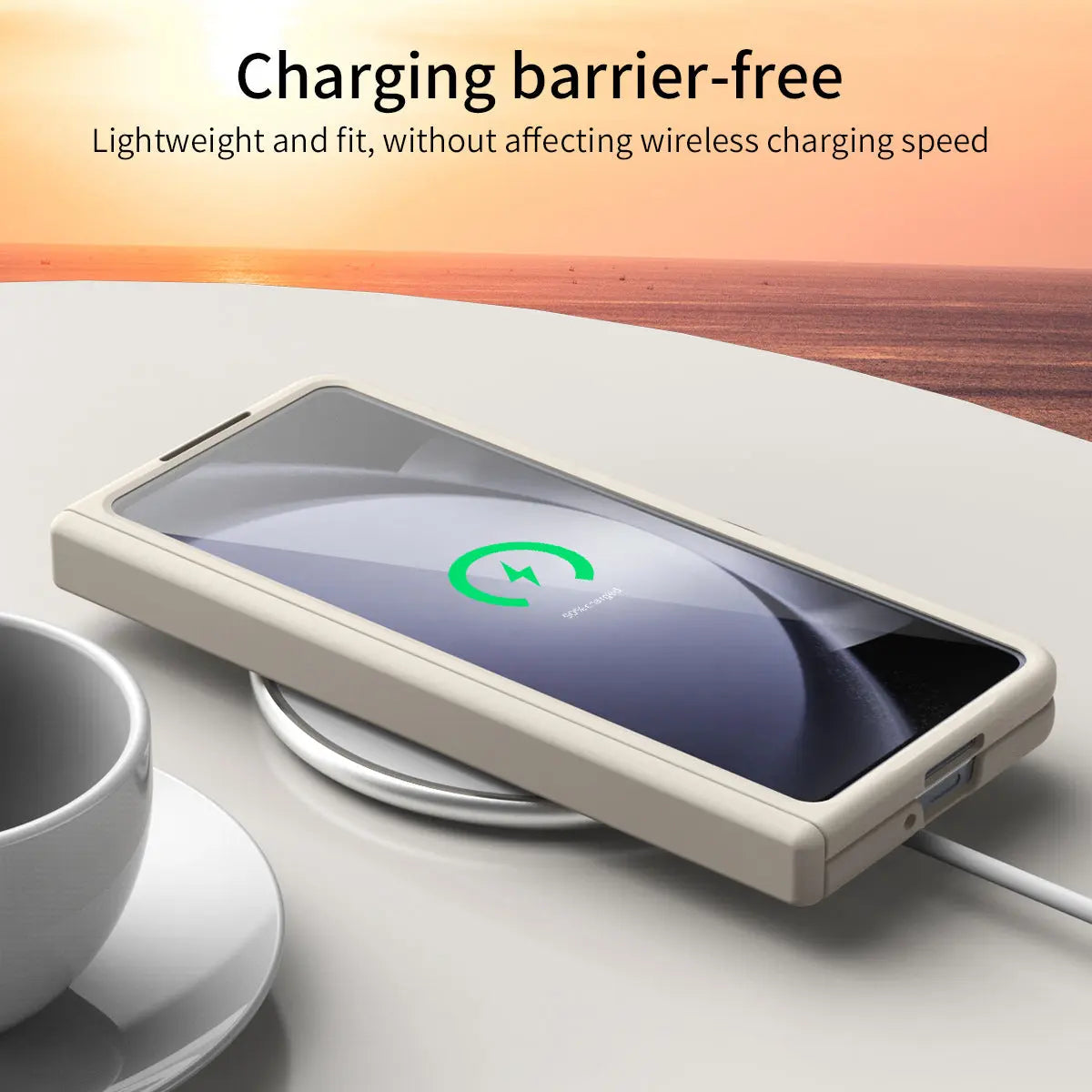 Suitable for Samsung zfold 5 phone case FOLD4 folding screen solid color simple pen slot hinge all inclusive anti drop protection eprolo