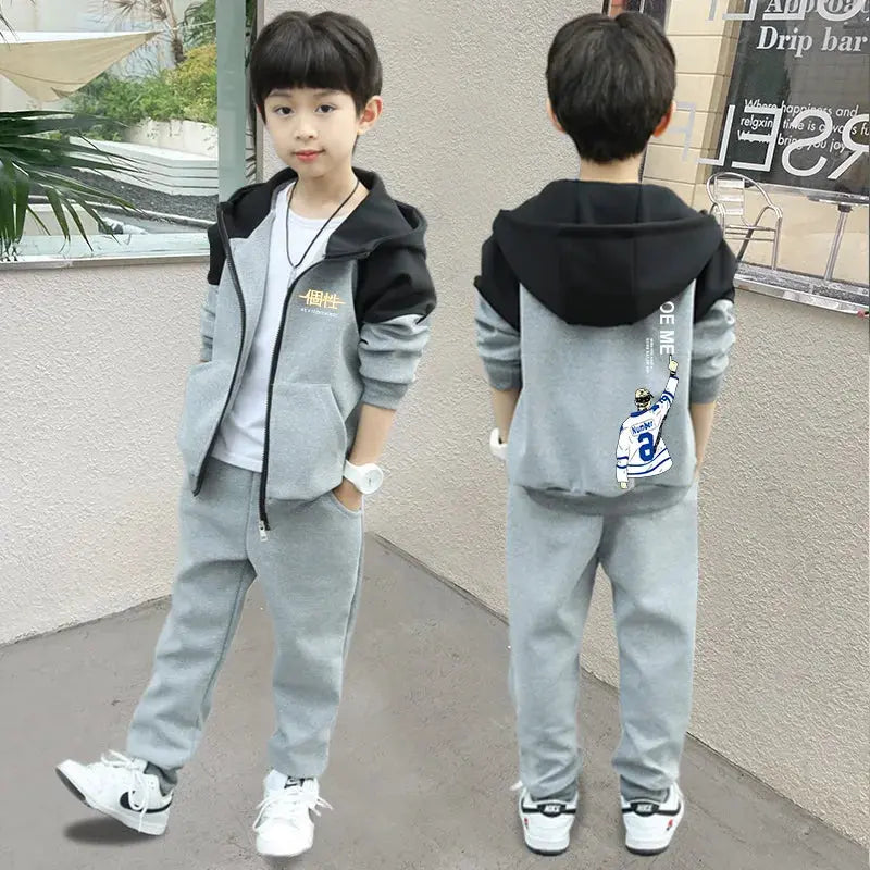 2025 autumn zipper splicing jacket hoodie + pants Reseller