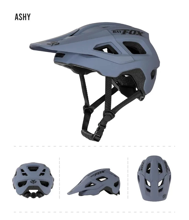 BATFOX Bike Helmet Overall Molded Mountain Road Helmet Ultralight Men Bicycle Cycling Equipment DH AM Casco Ciclismo Bicicleta