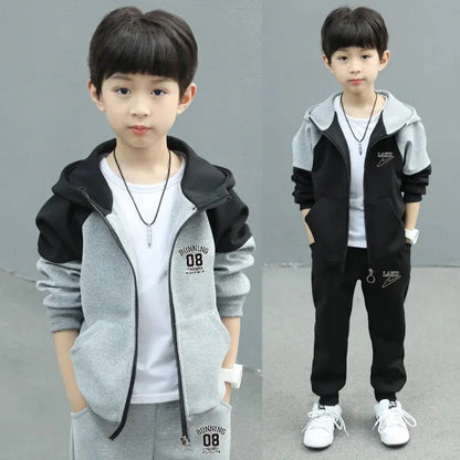 2025 autumn zipper splicing jacket hoodie + pants Reseller