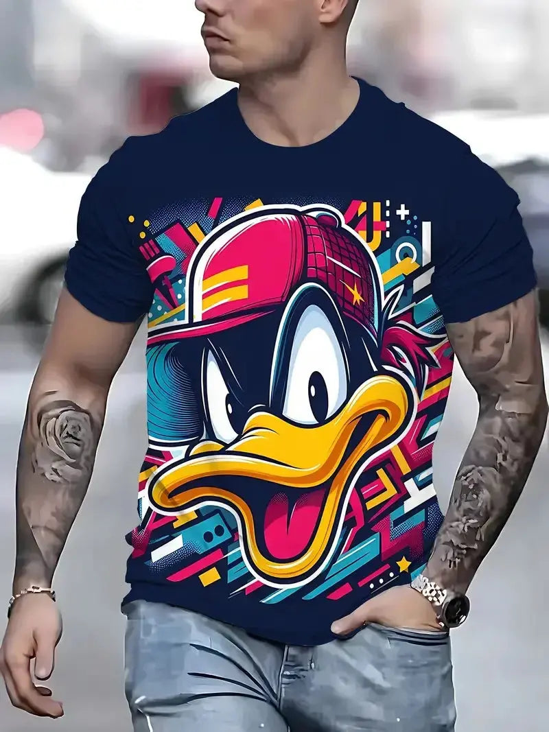 Funny Men's T Shirt Cartoon Animal Print Casual Reseller