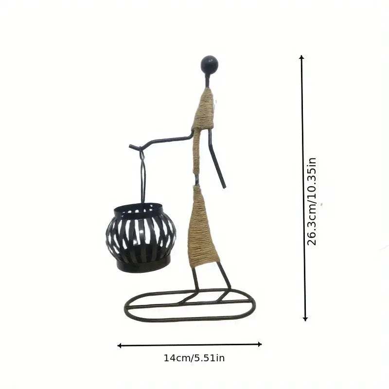 Nordic Metal Candlestick Abstract Character Reseller