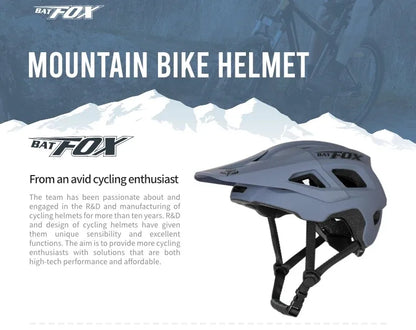 BATFOX Bike Helmet Overall Molded Mountain Road Helmet Ultralight Men Bicycle Cycling Equipment DH AM Casco Ciclismo Bicicleta