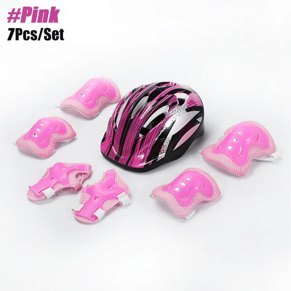 Kids Bike Helmet Knee Elbow Wrist Pads,Toddler Helmet with Protective Gear Set,for Bicycle Cycling Skateboard Scooter Skating
