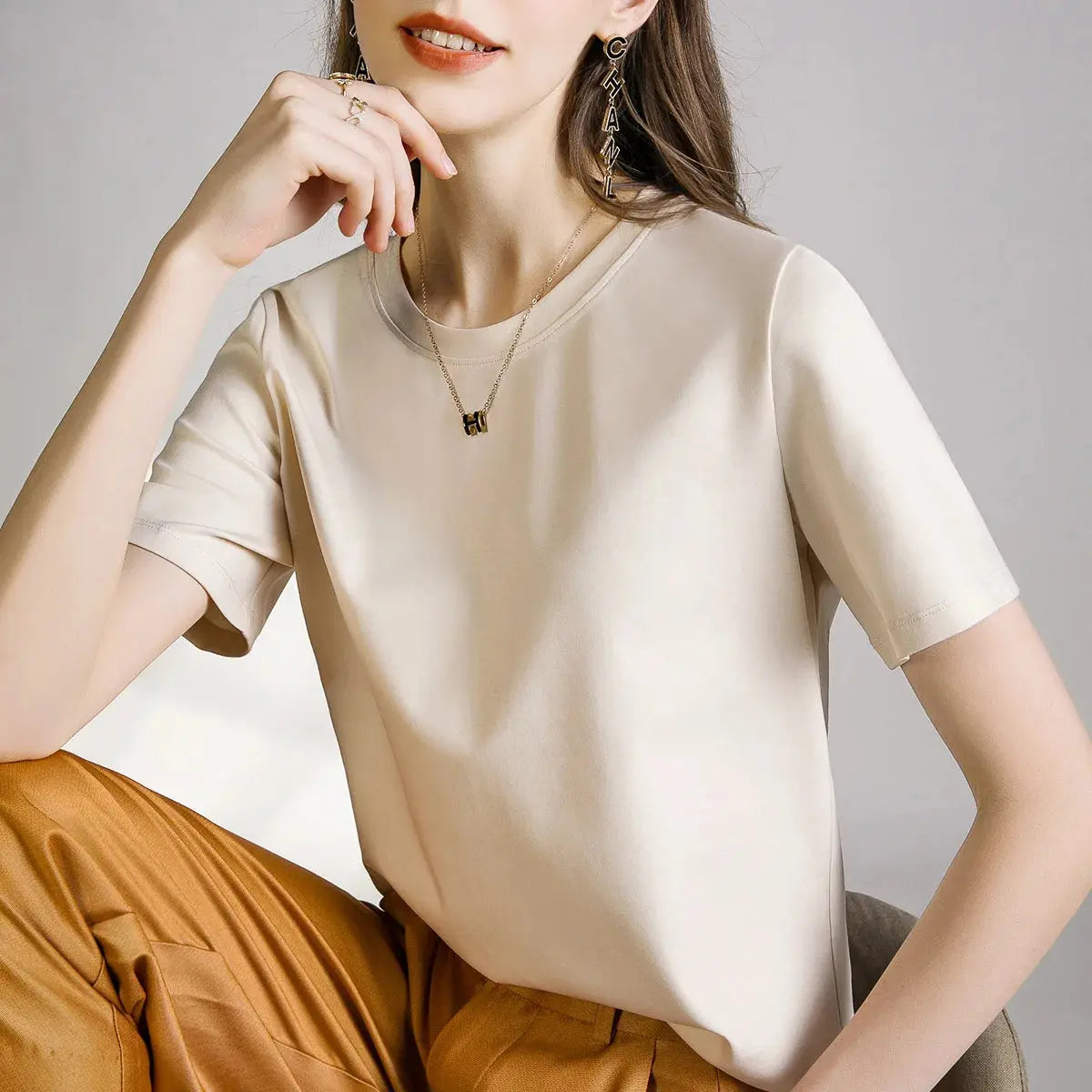 80 Pieces Liquid Ammonia Silk Cotton White Short Reseller