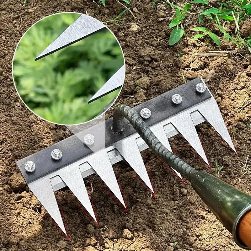 5/6/7/8 Teeth Carbon Steel Garden Hand Rake Farm Reseller