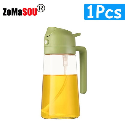 1-4Pc 2-in-1 Sprayer Pourer Oil Empty Bottle Plastic Oil Container Dispenser Vaporizer Kitchen Barbecue Camping Cooking Utensils