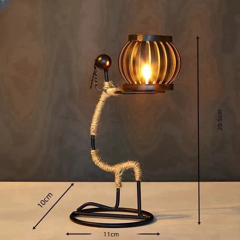 Nordic Metal Candlestick Abstract Character Reseller