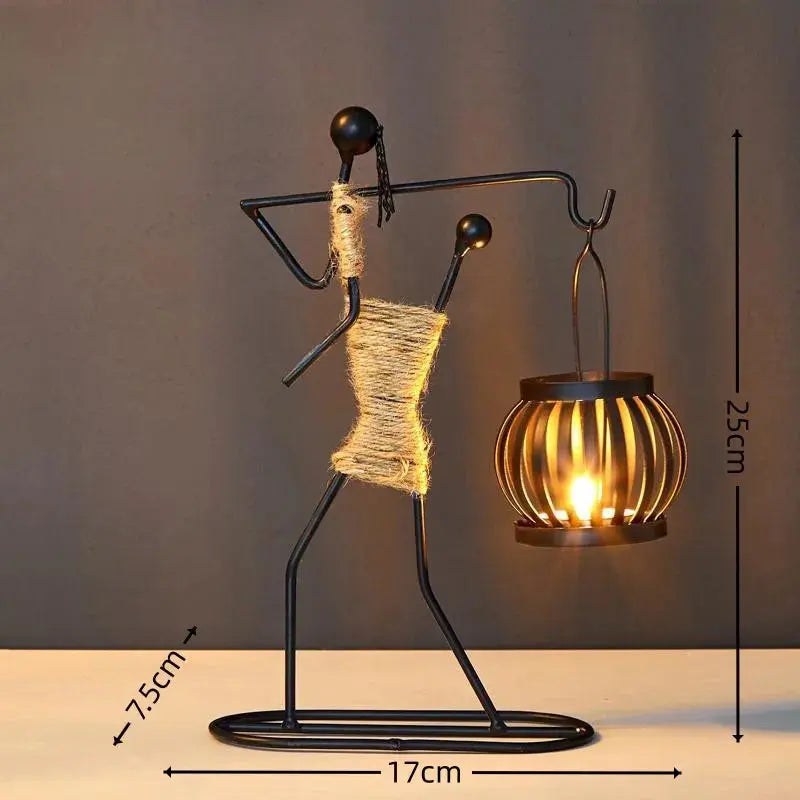 Nordic Metal Candlestick Abstract Character Reseller