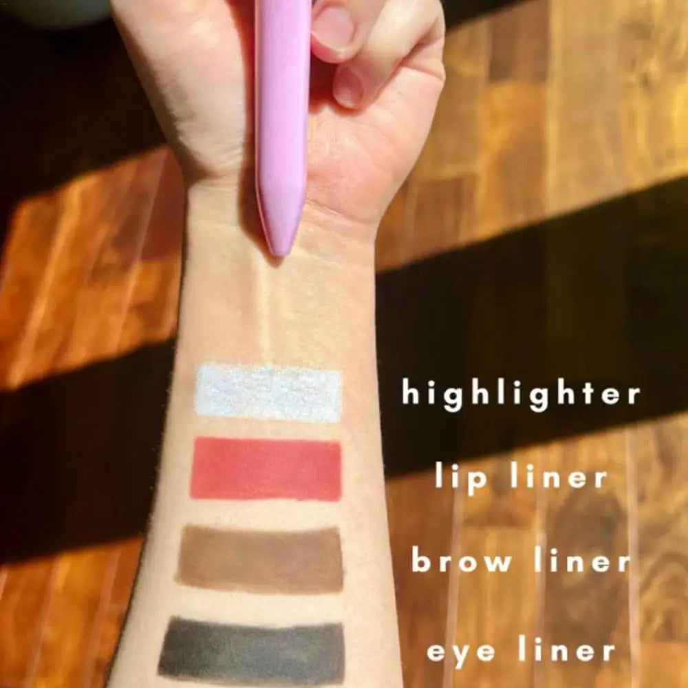 NEW 4 In 1 Eyebrow Pencil Lip Liner Highlighter Pen Waterproof Lasting EasyColor Sweat-Proof Eyeliner Makeup Pen Cosmetic Beauty