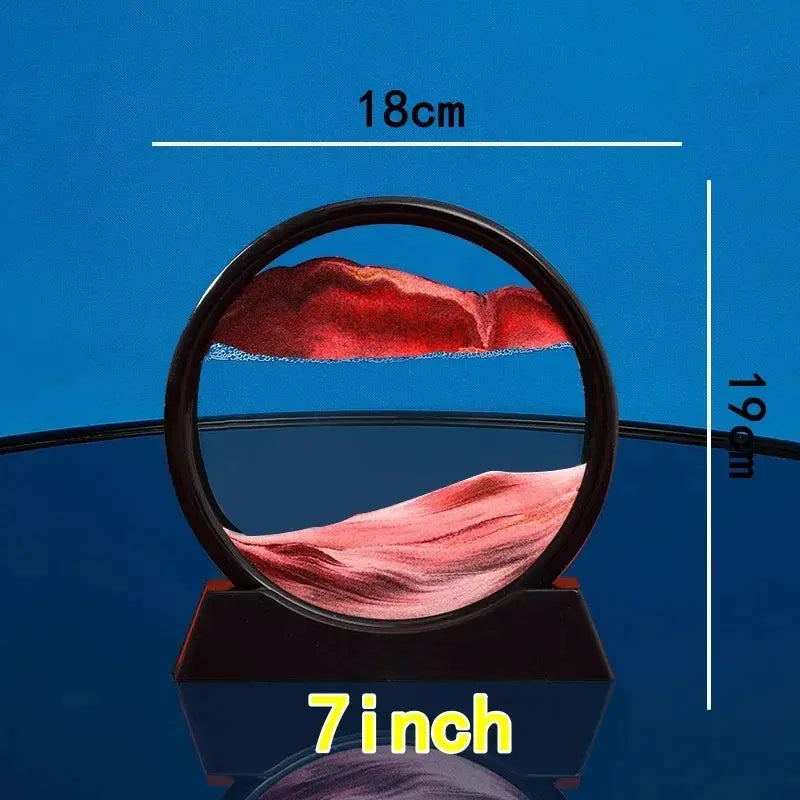 3D Moving Sand Art Picture Round Glass Deep Sea Reseller