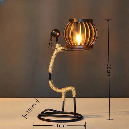 Nordic Metal Candlestick Abstract Character Reseller