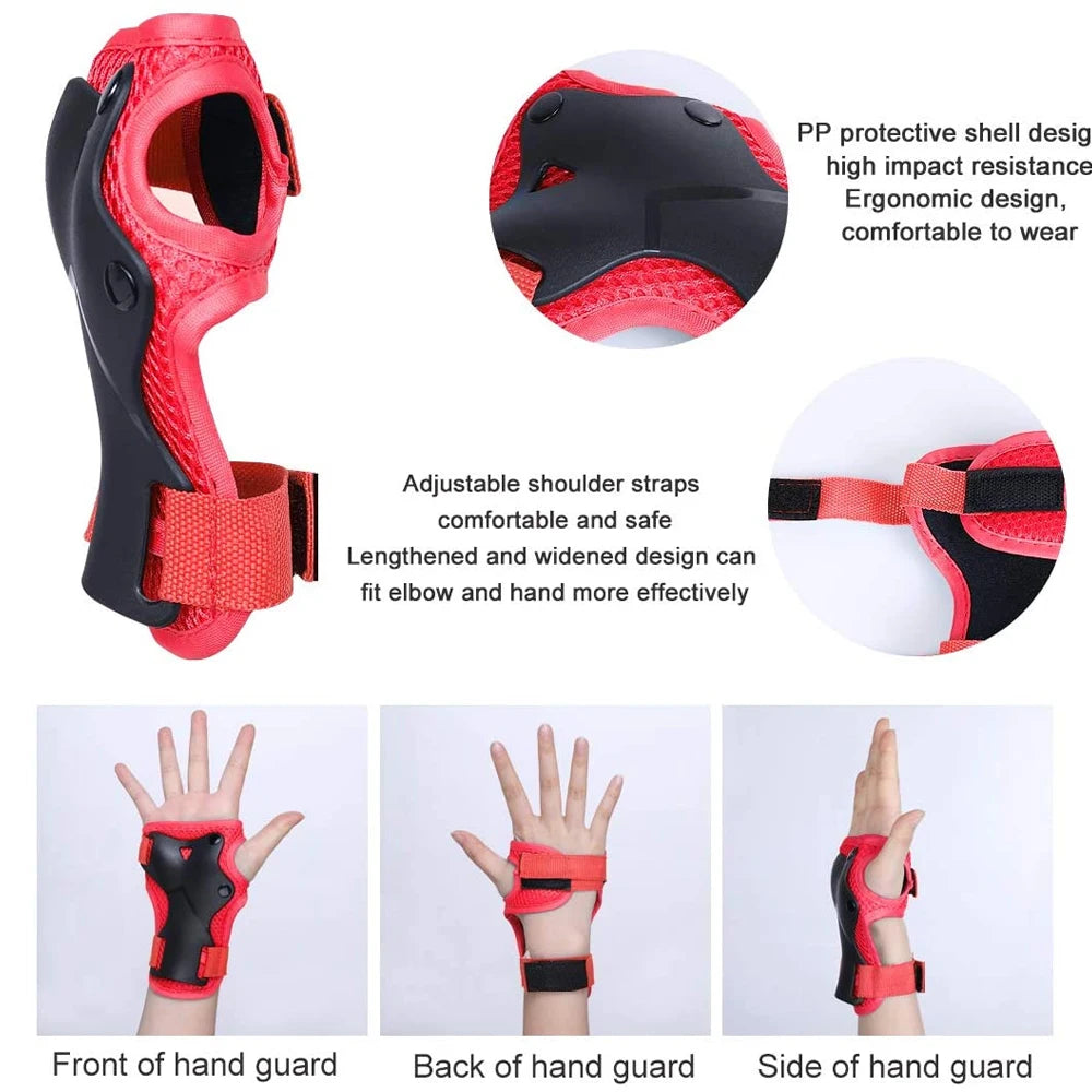 Kids Bike Helmet Knee Elbow Wrist Pads,Toddler Helmet with Protective Gear Set,for Bicycle Cycling Skateboard Scooter Skating