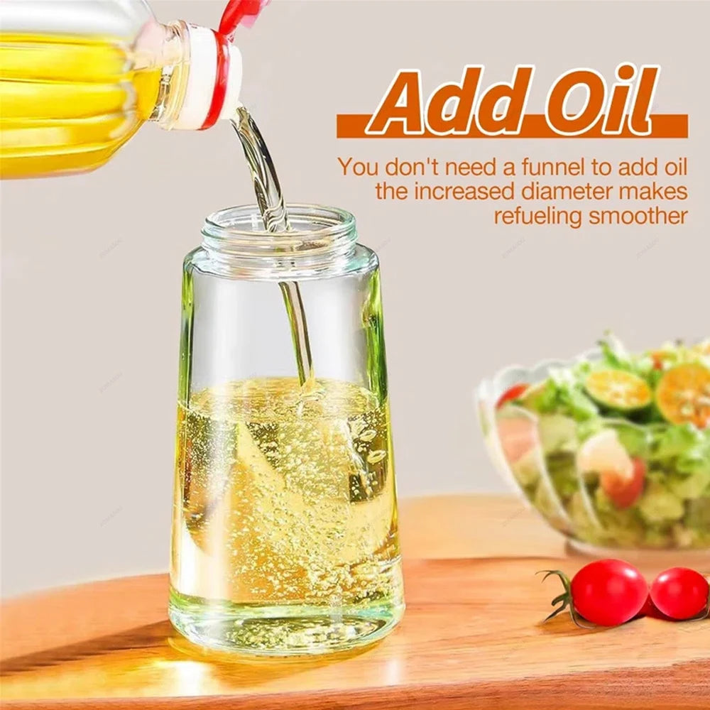 1-4Pcs 2in1 Oil Sprayer Bottle Plastic BBQ Cooking Oil Dispenser Olive Oil Pourers Sprayer Kitchen Baking Mister Vinegar Bottle