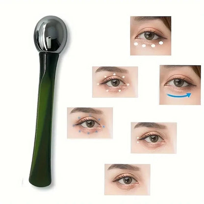 1pc Eye Roller Massage Stick Eye Cream Applicator Cosmetic Spatula Anti Wrinkle Facial Spoon Gold Alloy Face Thin Skin Care Tool