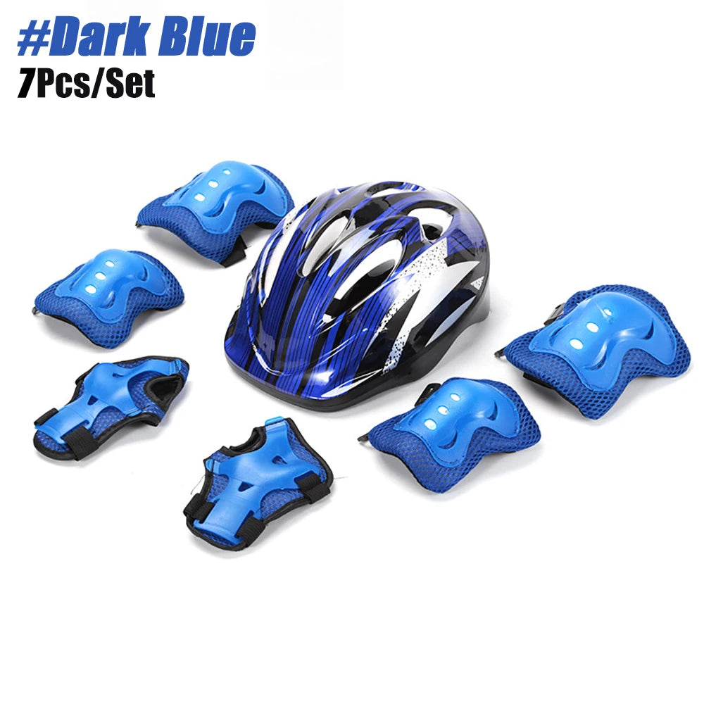 Kids Bike Helmet Knee Elbow Wrist Pads,Toddler Helmet with Protective Gear Set,for Bicycle Cycling Skateboard Scooter Skating