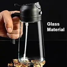 1-2PCS 2in1 Olive Oil Dispenser Bottle 500ml Plastic Oil Sprayer Cooking Oil Spray Tank BBQ Baking Picnic Kitchen Tools for Home