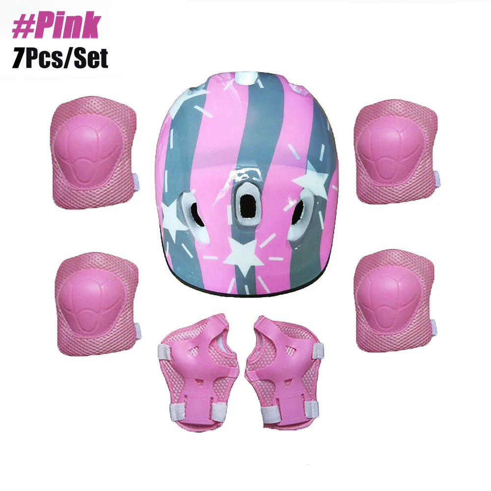 Kids Bike Helmet Knee Elbow Wrist Pads,Toddler Helmet with Protective Gear Set,for Bicycle Cycling Skateboard Scooter Skating