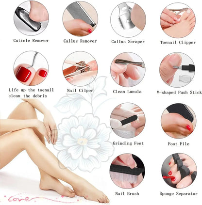 8/10/23PCS Pedicure Foot File Professional Rasp Heel Grater Hard Dead Skin Callus Remover Pedicure Foot Care Tools household