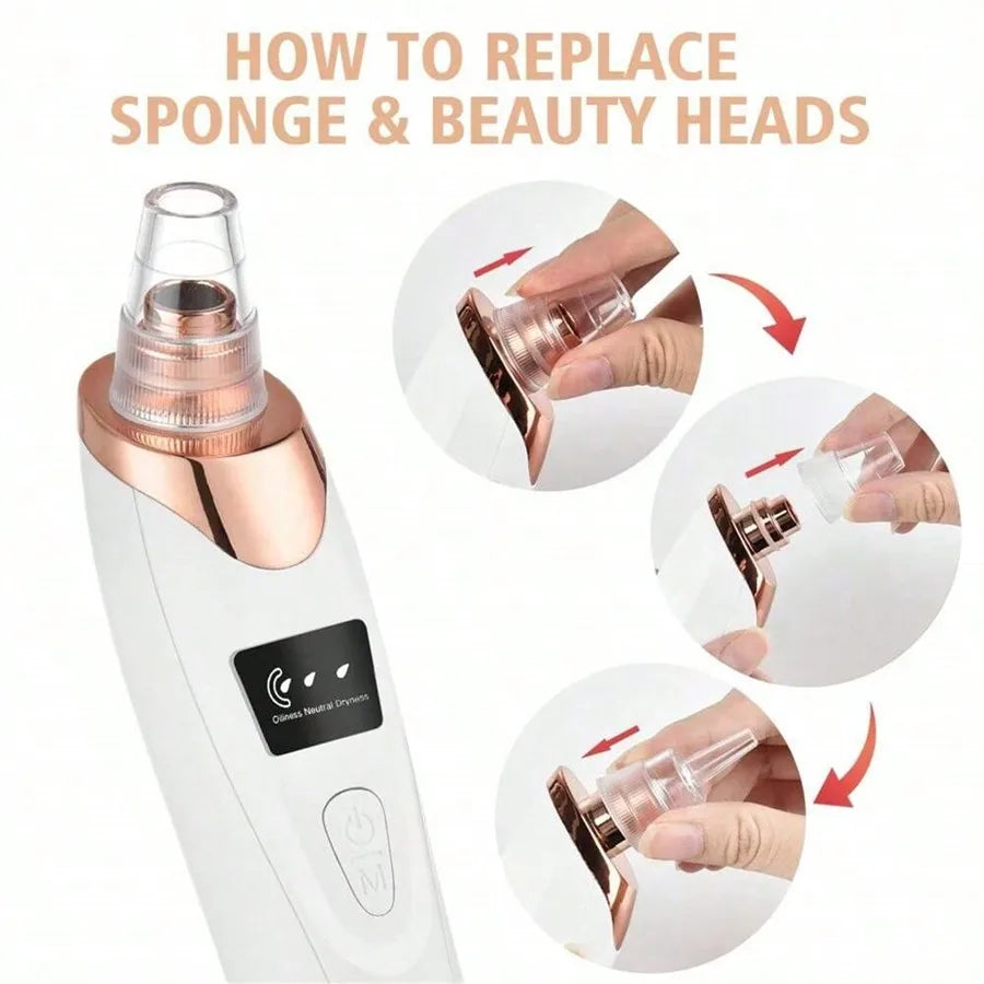 Electric Facial Blackhead Vacuum Remover – Deep Pore Cleansing Tool for Skin Care & Pore Refining