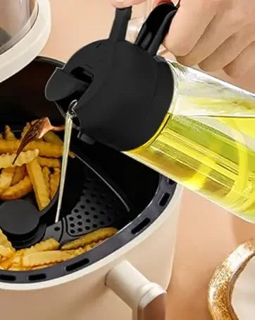 Spray for Olive Oil Dispenser Plastic 2 in 1 Oil Spray&Pour Oil Mister Bottle Cooking BBQ Baking  AirFryer 500ML for Oil Bottles
