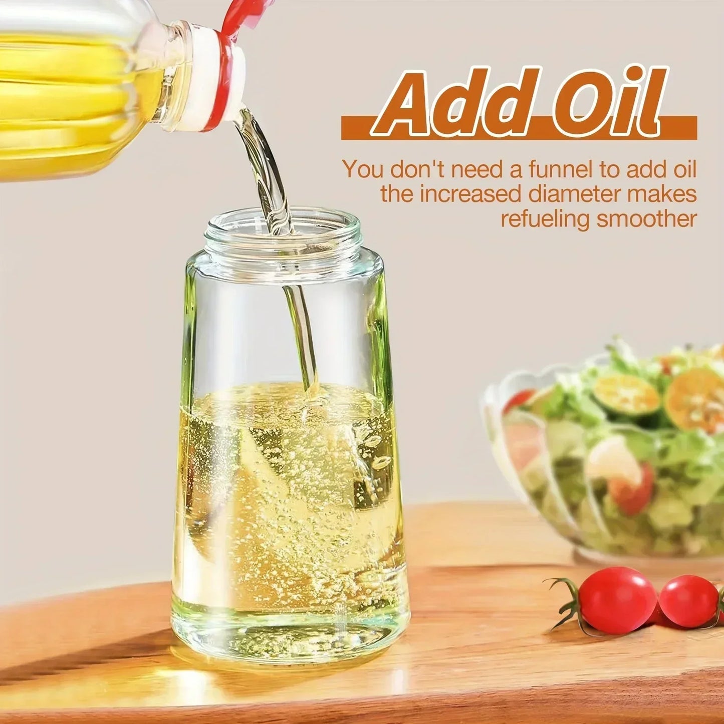 Spray for Olive Oil Dispenser Plastic 2 in 1 Oil Spray&Pour Oil Mister Bottle Cooking BBQ Baking  AirFryer 500ML for Oil Bottles