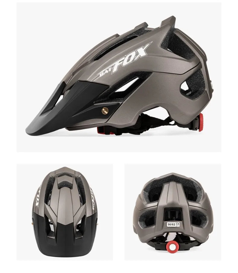 BATFOX Bike Helmet Overall Molded Mountain Road Helmet Ultralight Men Bicycle Cycling Equipment DH AM Casco Ciclismo Bicicleta