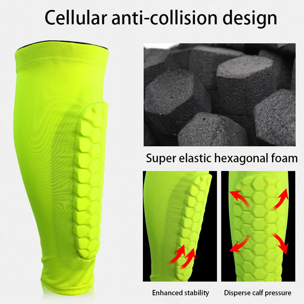 1/2Pcs Sports Soccer Shin Guard Pad For Kids Sleeve Sock Leg Support Football Compression Calf Sleeve Shinguard For Adult Teens