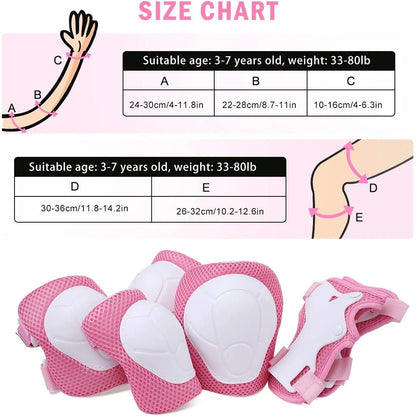 Kids Bike Helmet Knee Elbow Wrist Pads,Toddler Helmet with Protective Gear Set,for Bicycle Cycling Skateboard Scooter Skating