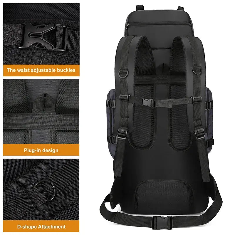 Large 90L Travel Bag Camping Backpack Hiking Army Reseller