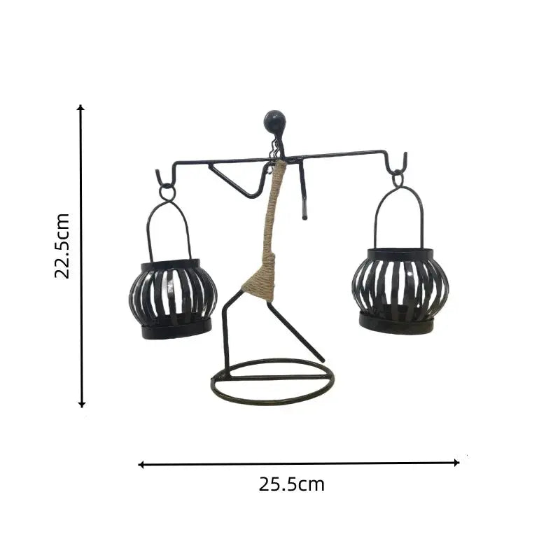 Nordic Metal Candlestick Abstract Character Reseller