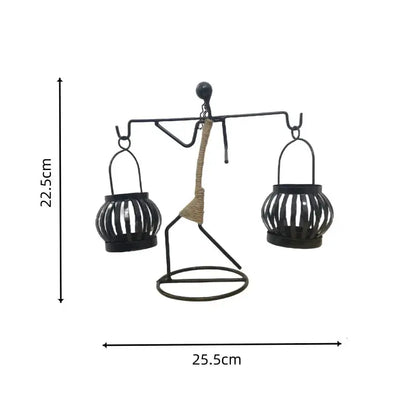 Nordic Metal Candlestick Abstract Character Reseller