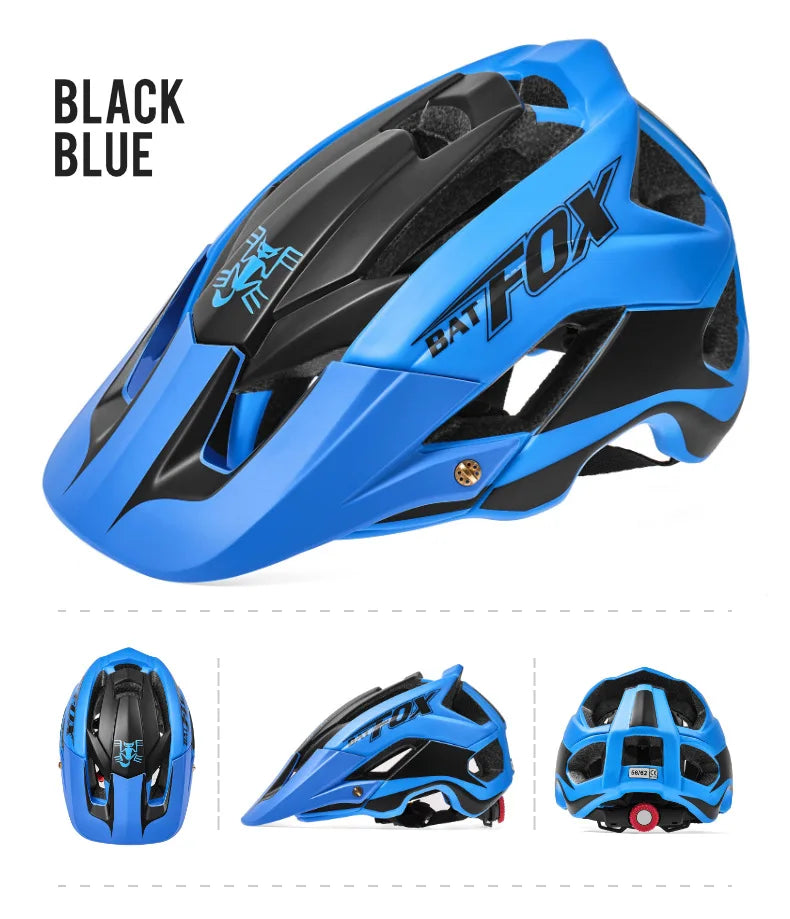 BATFOX Bike Helmet Overall Molded Mountain Road Helmet Ultralight Men Bicycle Cycling Equipment DH AM Casco Ciclismo Bicicleta
