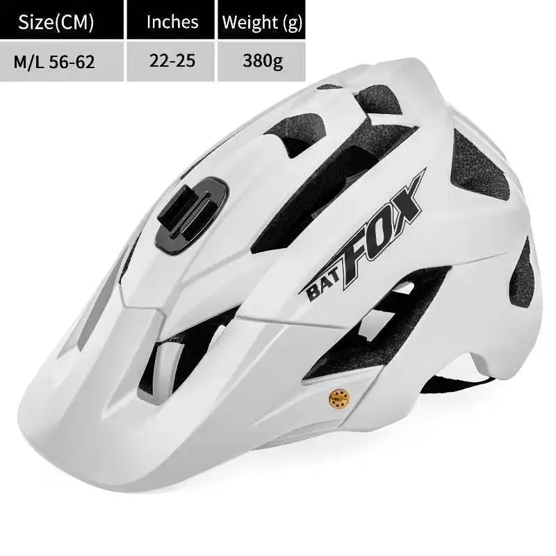 BATFOX Bike Helmet Overall Molded Mountain Road Helmet Ultralight Men Bicycle Cycling Equipment DH AM Casco Ciclismo Bicicleta