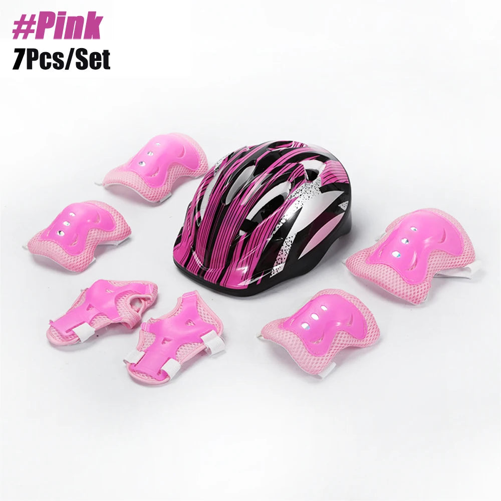 Kids Bike Helmet Knee Elbow Wrist Pads,Toddler Helmet with Protective Gear Set,for Bicycle Cycling Skateboard Scooter Skating