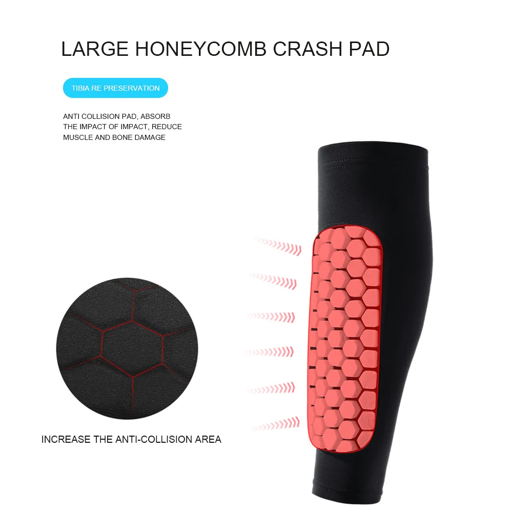 1/2Pcs Sports Soccer Shin Guard Pad For Kids Sleeve Sock Leg Support Football Compression Calf Sleeve Shinguard For Adult Teens