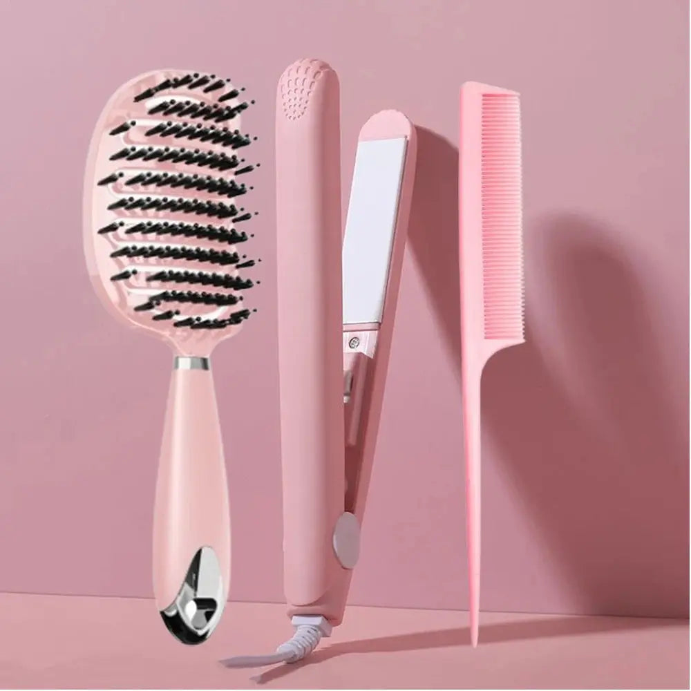 Pink Ceramic Flat Iron Hair Straightener For Smooth Reseller