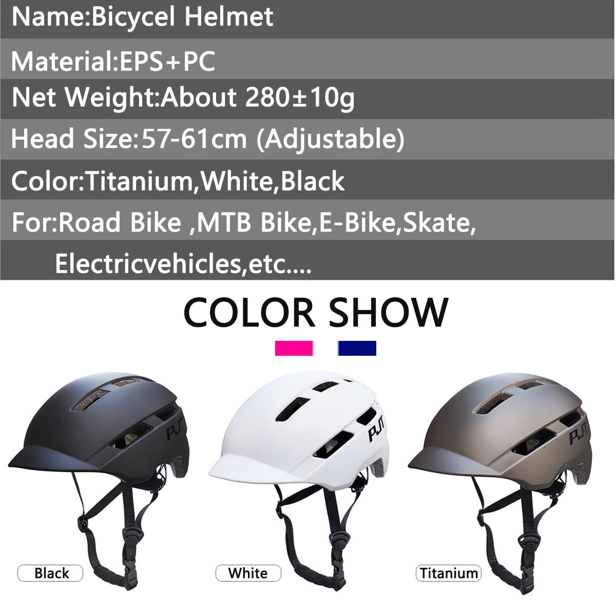 PJT New Cycling Helmet In-Mold Mountain Road USB Rechargeable Taillight Bicycle Bike Helmets Sports Safe Hat MTB Cycling Helmet