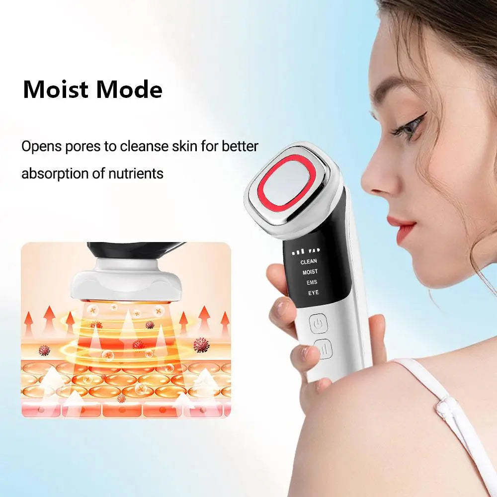 4 in 1 Microcurrent Facial Massager Vibration Anti Aging Face Eye and Neck Skin Care Tool EMS Face Toning Face Lifting Device