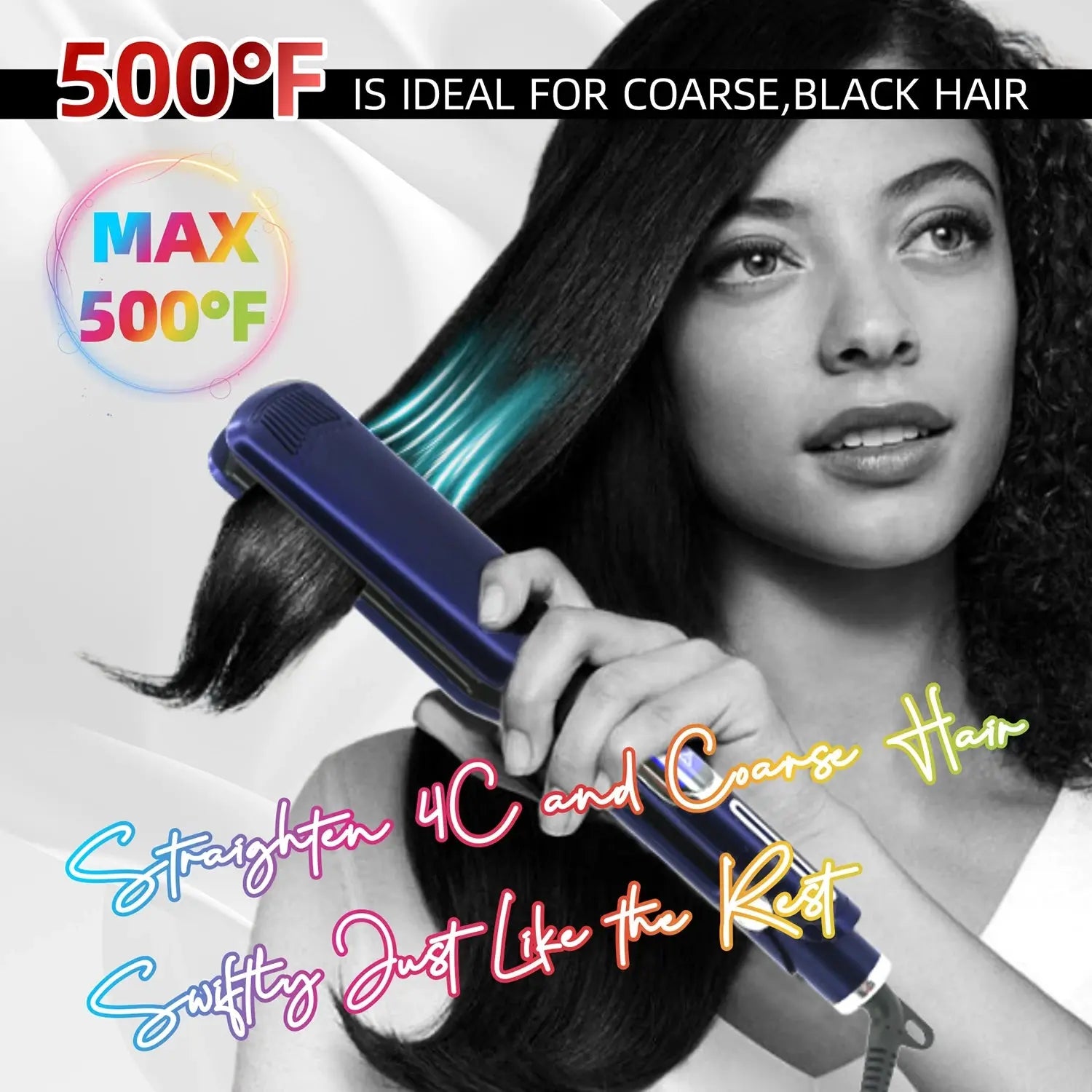 Hair Straightener Curler 500°F Professional Hair Flat Reseller