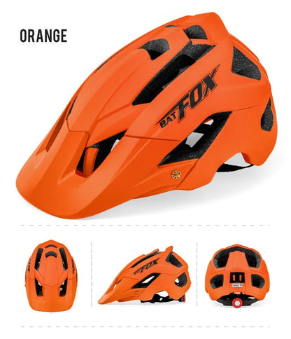 BATFOX Bike Helmet Overall Molded Mountain Road Helmet Ultralight Men Bicycle Cycling Equipment DH AM Casco Ciclismo Bicicleta