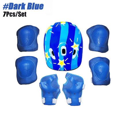 Kids Bike Helmet Knee Elbow Wrist Pads,Toddler Helmet with Protective Gear Set,for Bicycle Cycling Skateboard Scooter Skating